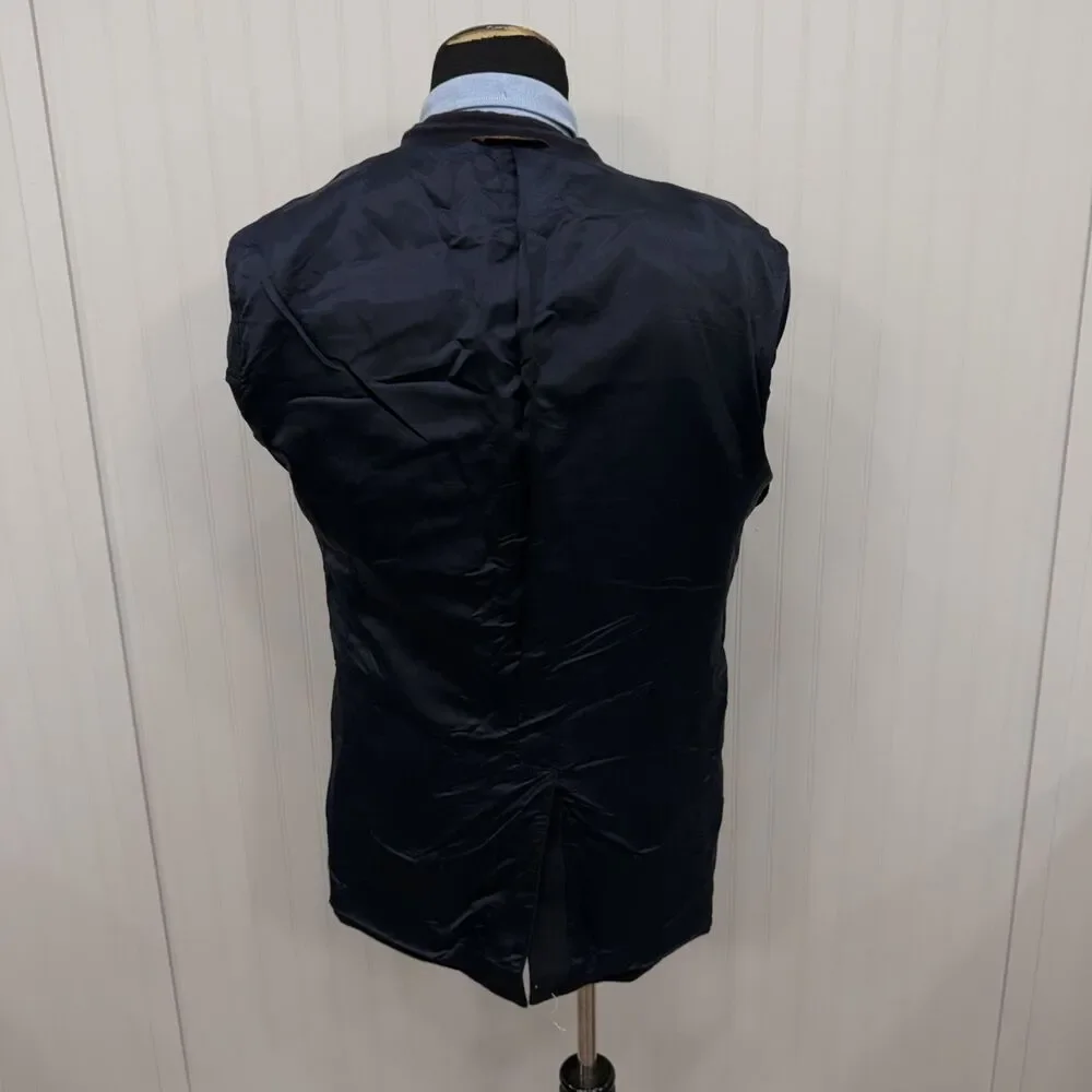 Perry Ellis XL Navy Blue Cashmere Blend 2-Button Single-Vent Sports Coat NWT